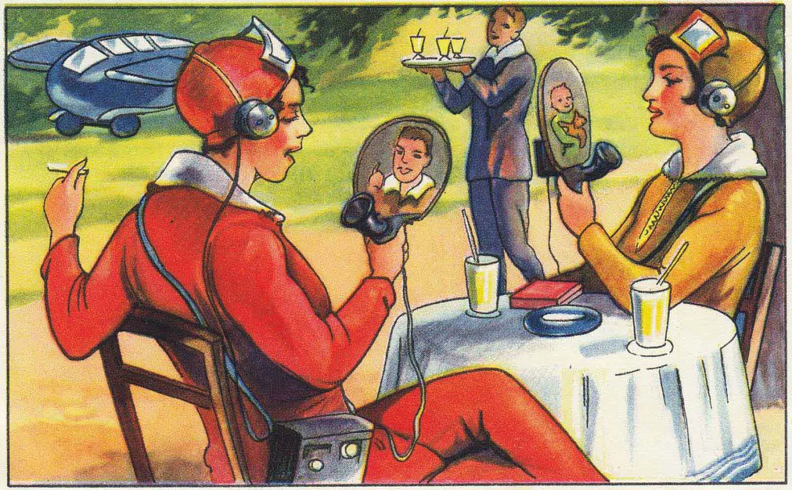 1930年，德国插画师 Echte Wagner 描绘的对 2000 年未来科技的幻想